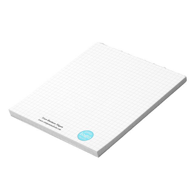 Modern Trendy Company Business Logo Office Branded Notepad (Rotated)