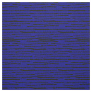 Modern Trendy Cool Black Lines Navy Background Fabric