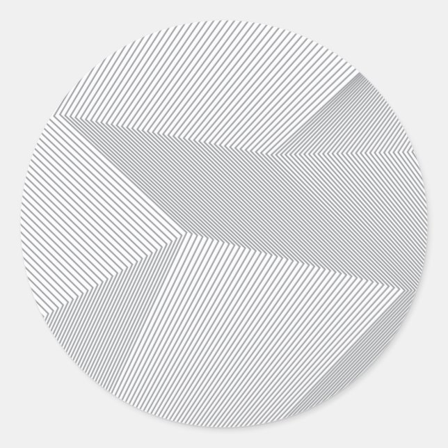 Modern, trendy, cool, simple, artistic pattern classic round sticker (Front)