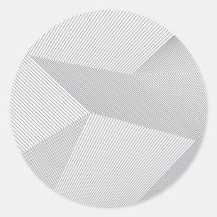 Modern, trendy, cool, simple, artistic pattern classic round sticker