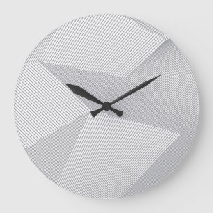 Modern, trendy, cool, simple, artistic pattern large clock
