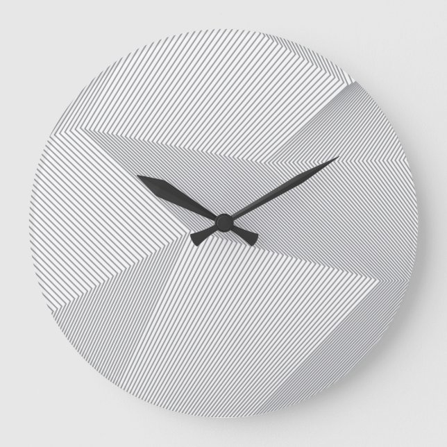 Modern, trendy, cool, simple, artistic pattern large clock (Front)
