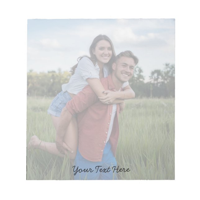 Modern Trendy Create your own photo and Text       Notepad (Front)