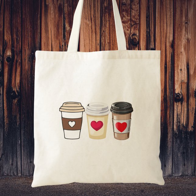 Modern Trendy Cute Coffee Tote Bag (Creator Uploaded)