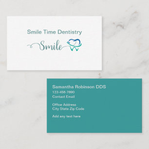 Modern Trendy Dentist Office Business Cards 
