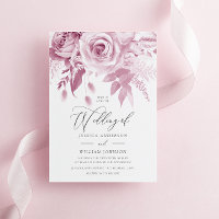 Modern Trendy Designer Dusty Pink Rose Wedding