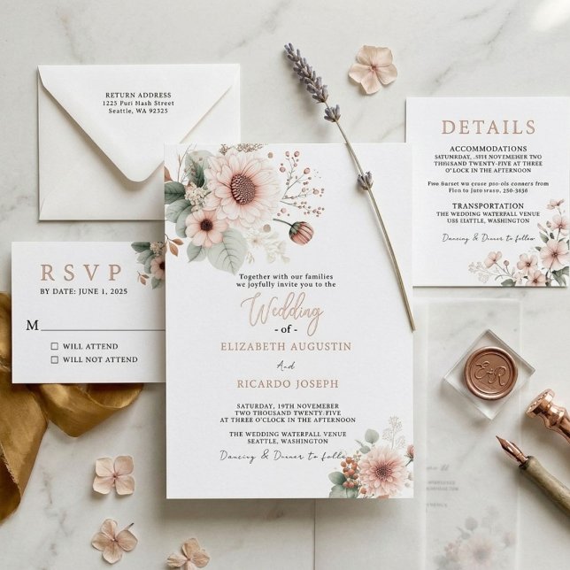 Modern Trendy Dusty Rose Blush Wedding (Creator Uploaded)
