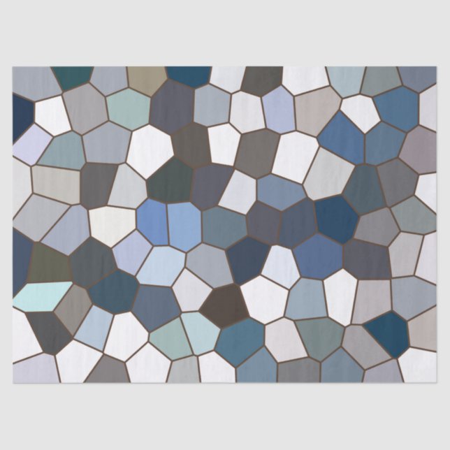 Modern Trendy Earth Toned Pattern Tissue Paper (Front)