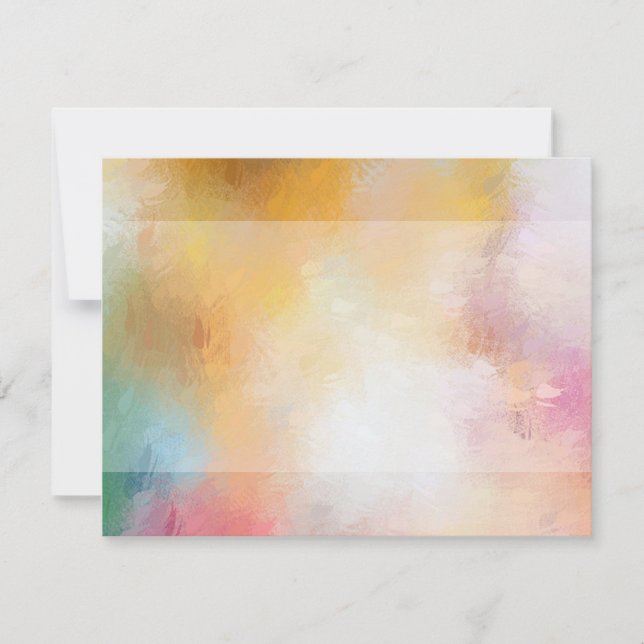 Modern Trendy Elegant Abstract Art Colourful Blank Card (Front)