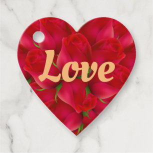 Modern Trendy Elegant Best Popular Love Floral Favour Tags