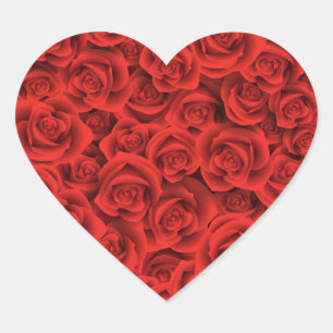 Modern Trendy Elegant Best Popular Love Floral Heart Sticker