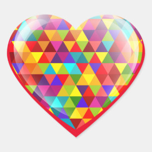 Modern Trendy Elegant Best Popular Love Heart Sticker