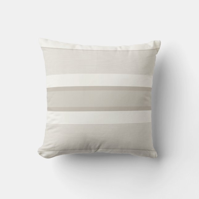 Modern Trendy Elegant Colour Harmony Chic Striped Cushion (Front)