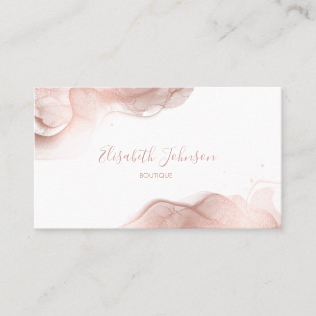 Modern Trendy Elegant Makeup Artist  Boutique Busi Business Card (Front)