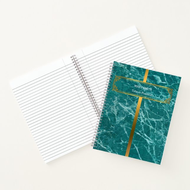 Modern Trendy Elegant Marble Gold Notebook (Inside)
