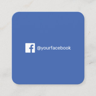 Modern trendy Facebook social media simple logo Calling Card