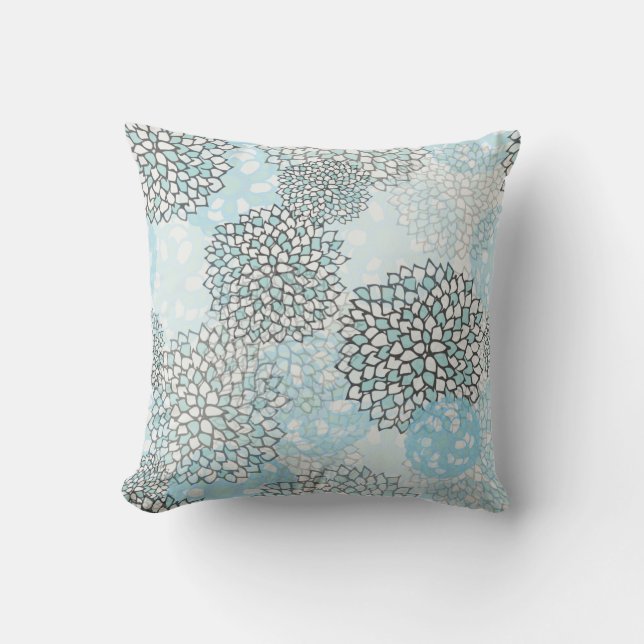 Modern Trendy Floral Pattern Cushion (Front)