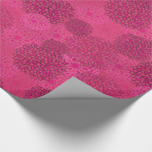 Modern Trendy Floral Pattern Wrapping Paper