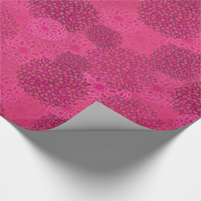 Modern Trendy Floral Pattern Wrapping Paper (Corner)