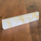 Modern Trendy Gold Glitter Marble