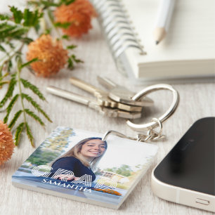 Modern & Trendy Graduation Announcement Key Ring