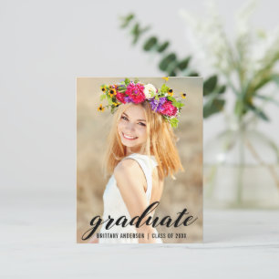 Modern Trendy Graduation Party Photo Invite