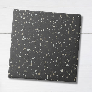 Modern Trendy Gray Terrazzo Pattern Ceramic Tile