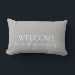 Modern trendy grey family monogram name lumbar lumbar cushion<br><div class="desc">Modern trendy grey family monogram name Lumbar Pillow.
You can easily change the text and add your name.</div>