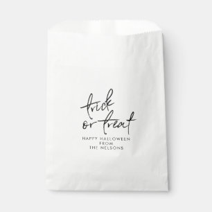 Modern Trendy Halloween Candy Trick or Treat Favour Bag