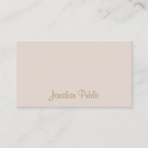Modern Trendy Hand Script Text Elegant Simple Business Card