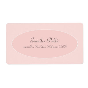 Modern Trendy Handwriting Script Blush Pink White