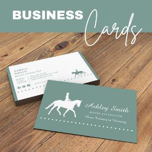 Modern Trendy Horse Trainer Business Card