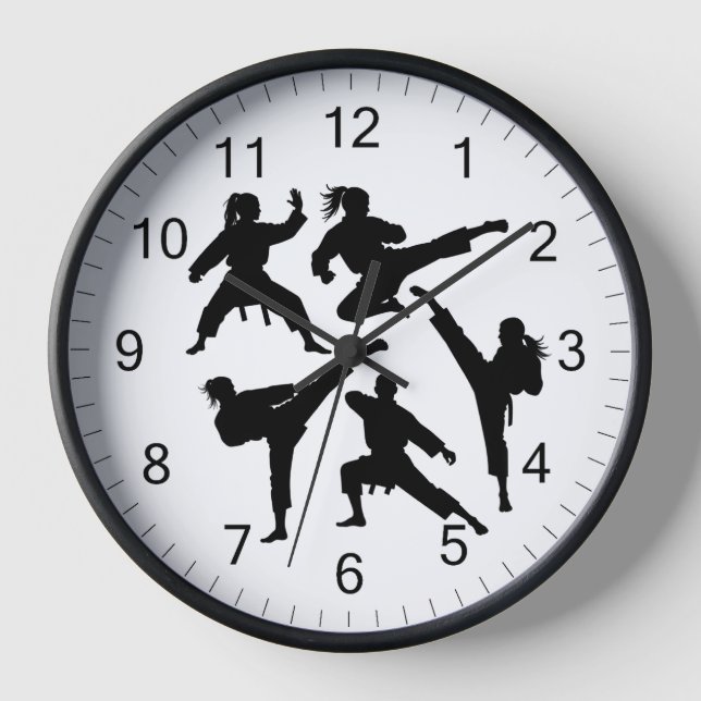Modern Trendy Karate / Taekwondo / judo            Clock (Front)