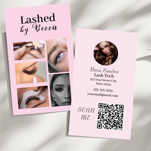Modern trendy lashes qr code business card (Creator Uploaded)