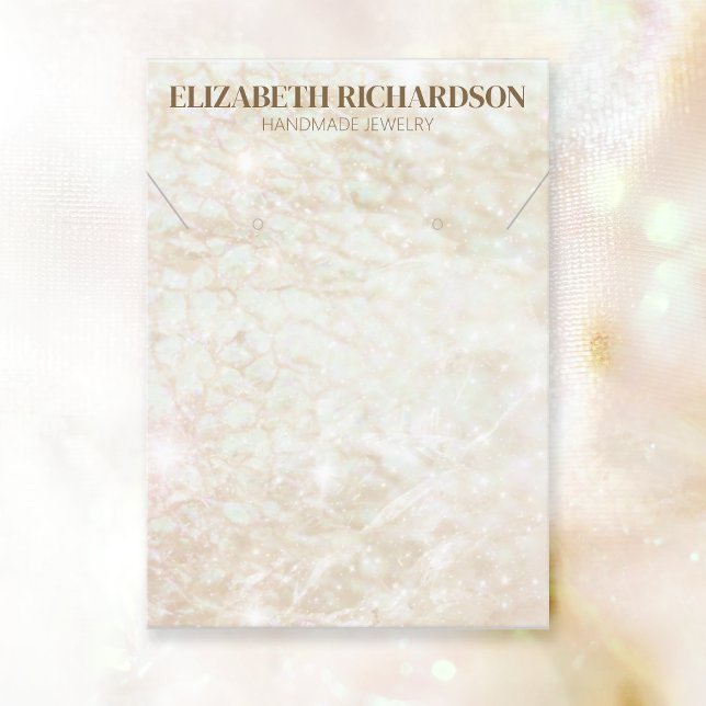 Modern Trendy Luxury Elegant Cream Jewellery Displ Business Card (Creator Uploaded)