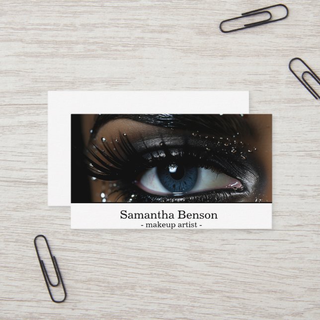 Modern Trendy Makeup Artist Business Card (Front/Back In Situ)