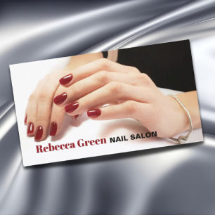 Modern Trendy Manicurist Nail Artist Nail Salon Business Card