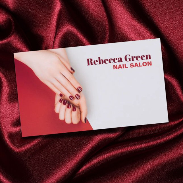 Modern Trendy Manicurist Nail Artist Nail Salon Business Card (Modern Trendy Manicurist Nail Artist Nail Salon Business Card)