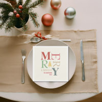 Modern Trendy Merry And Bright Minimalist Colourfu