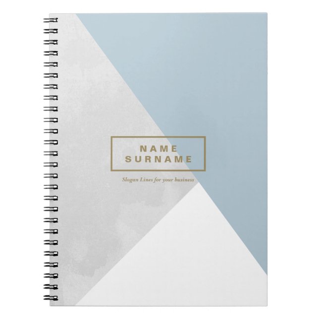Modern Trendy Minimalist Geometric Spiral Photo Notebook (Front)