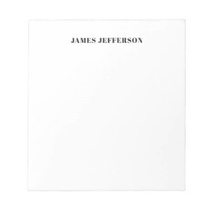 Modern Trendy Minimalist Plain Notepad