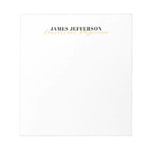 Modern Trendy Minimalist Plain Notepad