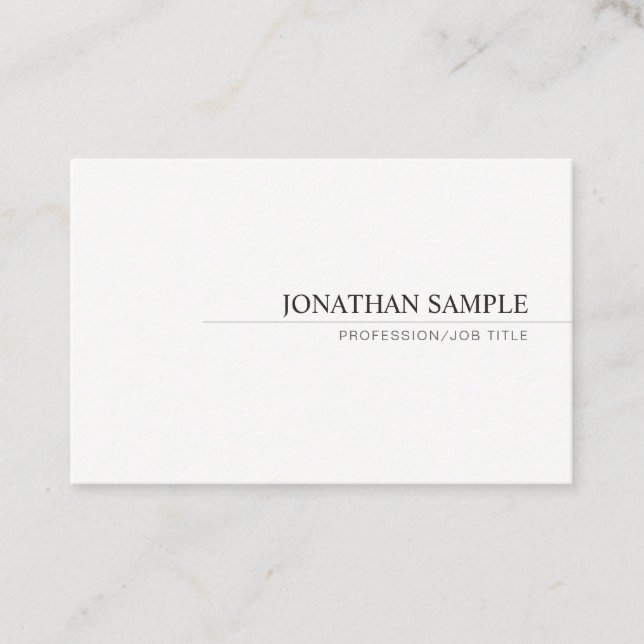 Modern Trendy Minimalist Professional Template Business Card (Front)