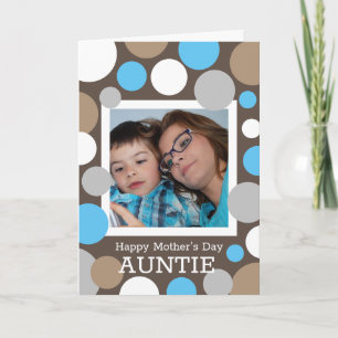 Modern & Trendy Mother's Day w/Photo Auntie Card