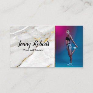 Modern & Trendy Personal Trainer Fitness Business  Card