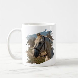Modern Trendy Personalised Horse Lover Photo Coffee Mug