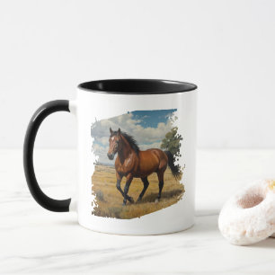 Modern Trendy Personalised Horse Lover Photo Mug