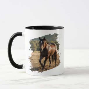 Modern Trendy Personalised Horse Lover Photo  Mug