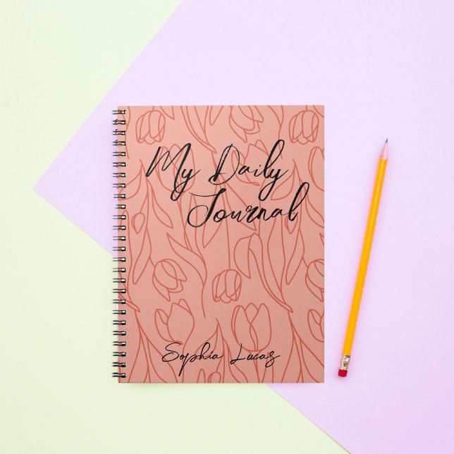 Modern Trendy Personalised My Daily Journal  (Creator Uploaded)