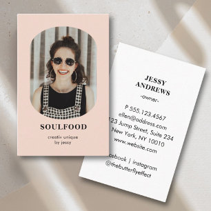 Modern Trendy Photo Business Card